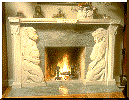 grotesque fireplace
